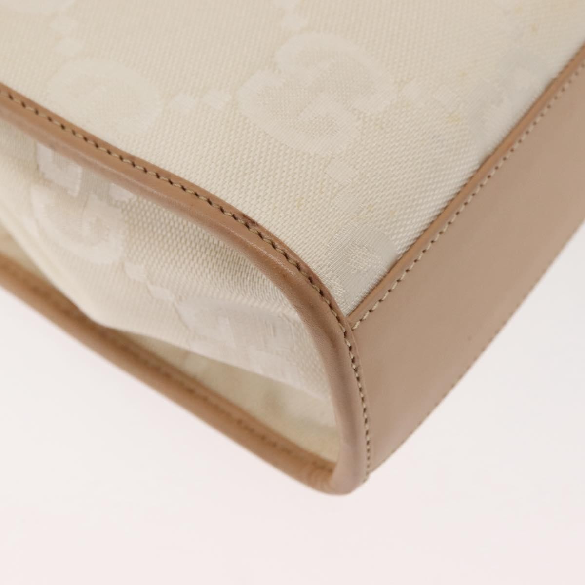 Gucci Vintage Jackie Handbag Canvas, BEIGE, CANVAS, Handbag