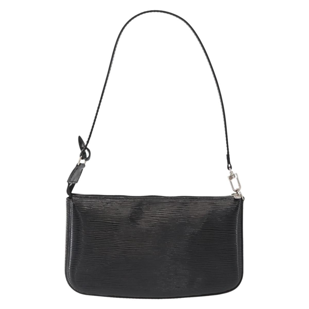 Louis Vuitton Pochette Accessoires NM Electric Epi Leather, BLACK, LEATHER, Clutche & pouche