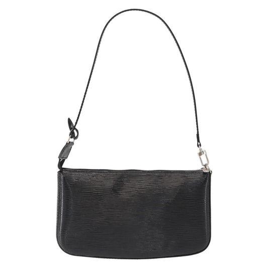 Louis Vuitton Pochette Accessoires NM Electric Epi Leather, BLACK, LEATHER, Clutche & pouche