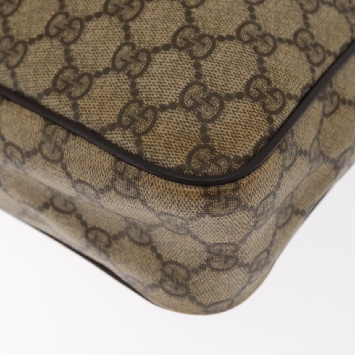 Gucci Front Zip Messenger GG Coated Canvas, BEIGE, CANVAS, Shoulder bag