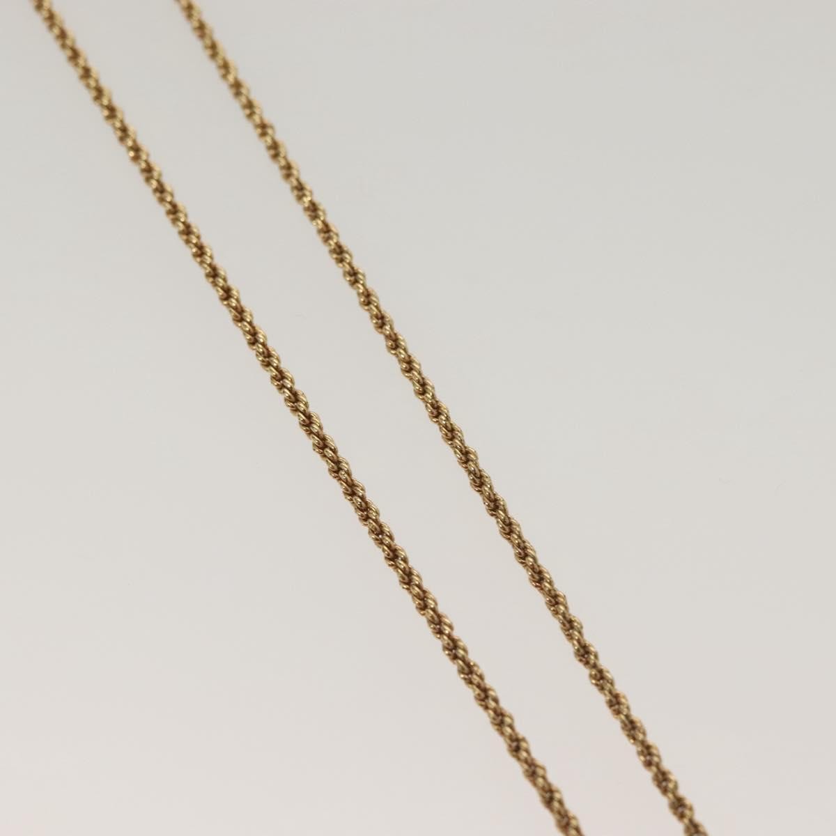 Christian Dior Vintage Logo Round Pendant Necklace Metal, GOLD, METAL, Necklace