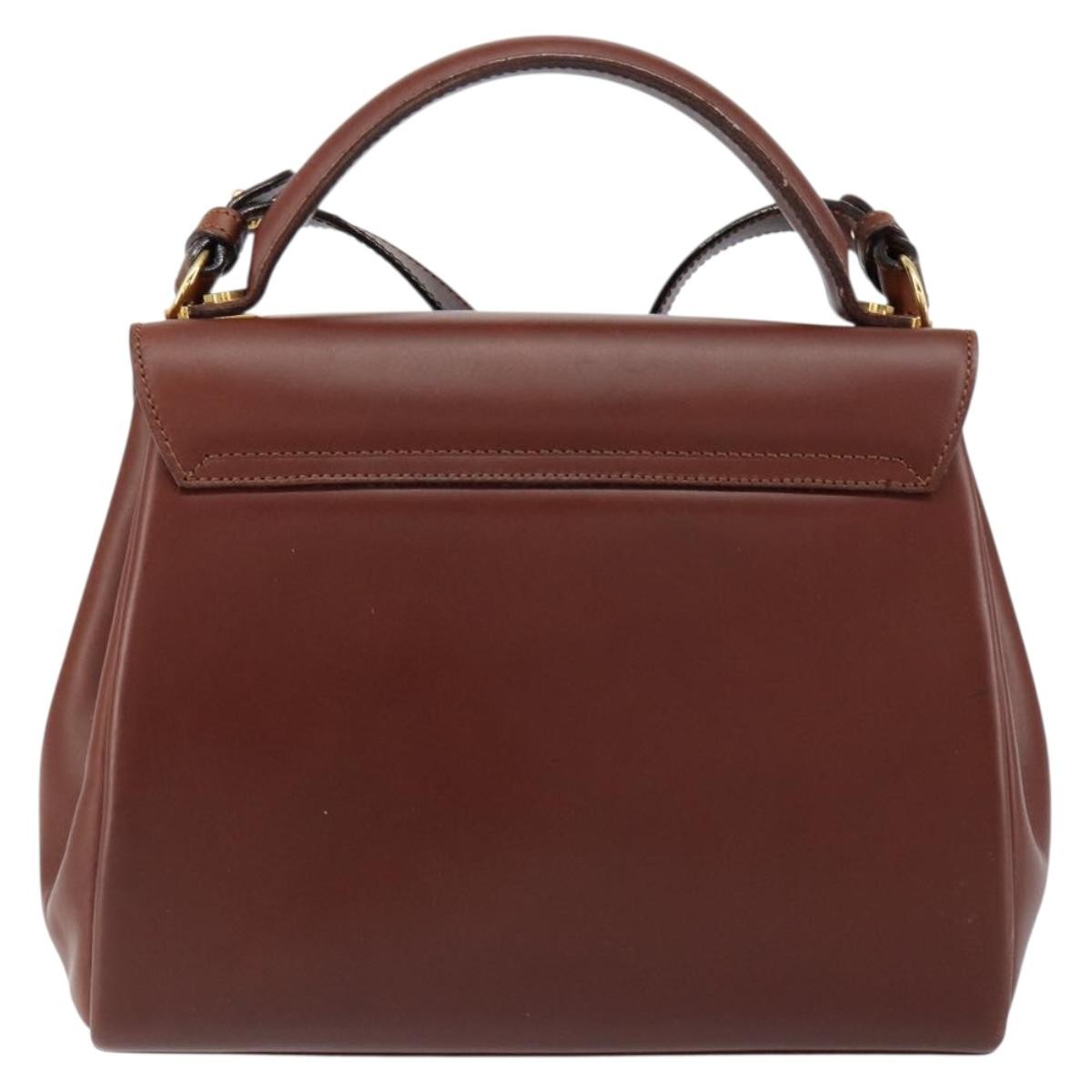 Salvatore Ferragamo Vintage Top handle handbag Leather, BROWN, LEATHER, Handbag