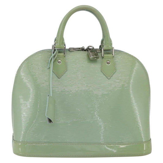 Louis Vuitton Alma Handbag Monogram Vernis, GREEN, PATENT_LEATHER, Handbag