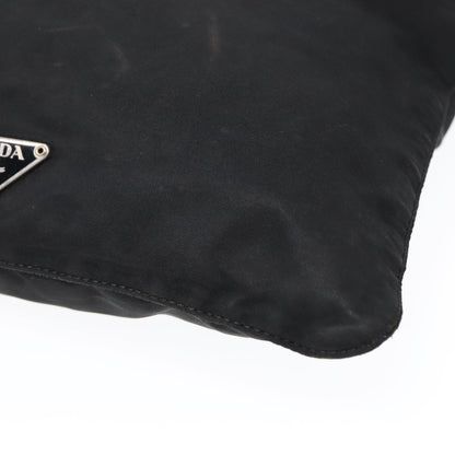 Prada Flat Messenger Bag Tessuto, BLACK, NYLON, Shoulder bag