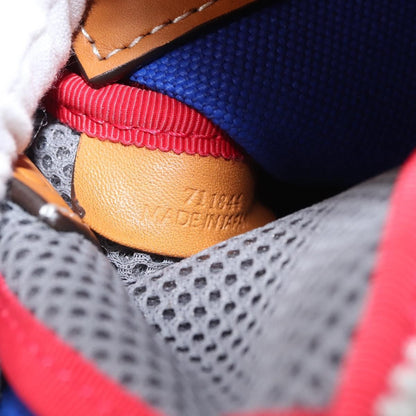 Loewe Eye/Loewe/Nature Zip Neck Pouch Canvas with Applique, BLUE, CANVAS, Clutche & pouche