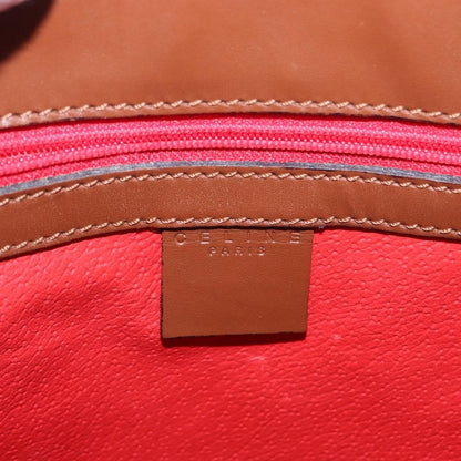 Celine Vintage Shoulder Bag Leather, BROWN, LEATHER, Shoulder bag