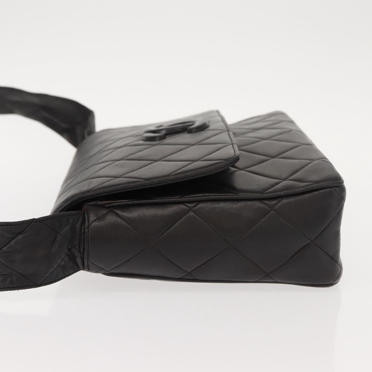 Chanel Vintage CC Square Flap Bag Quilted Lambskin, BROWN, LEATHER, Shoulder bag