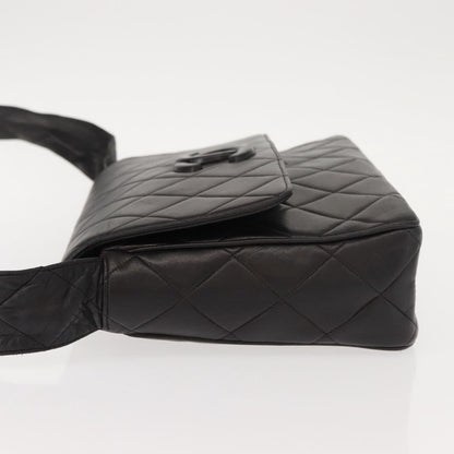 Chanel Vintage CC Square Flap Bag Quilted Lambskin, BROWN, LEATHER, Shoulder bag