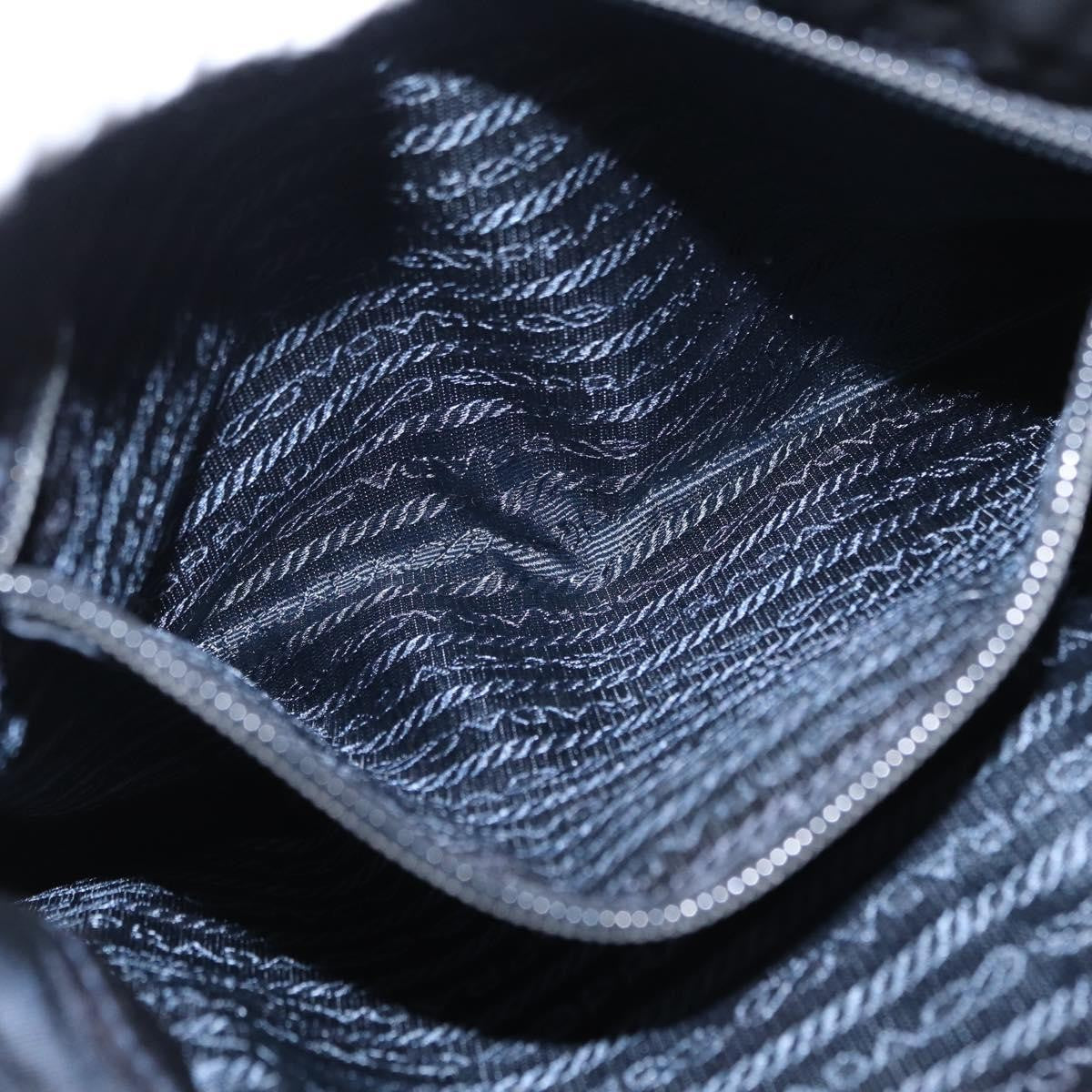 Prada Metal Handles Tote Tessuto, NAVY, NYLON, Tote bag