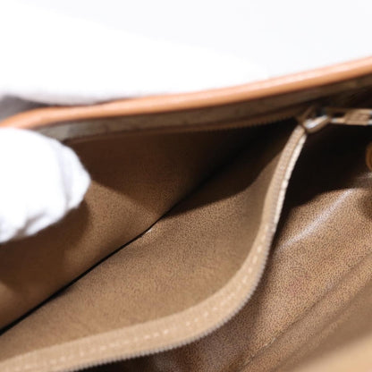 Christian Dior Vintage Honeycomb Flap Crossbody Bag Coated Canvas, BEIGE, CANVAS, Crossbody bag