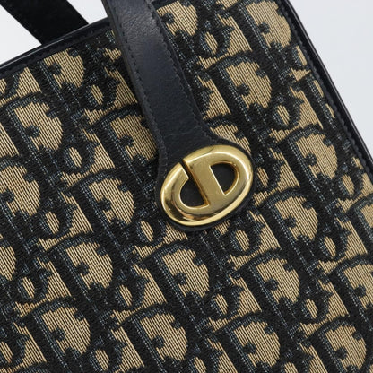 Christian Dior Vintage CD Trotter Handbag Canvas, NAVY, CANVAS, Handbag