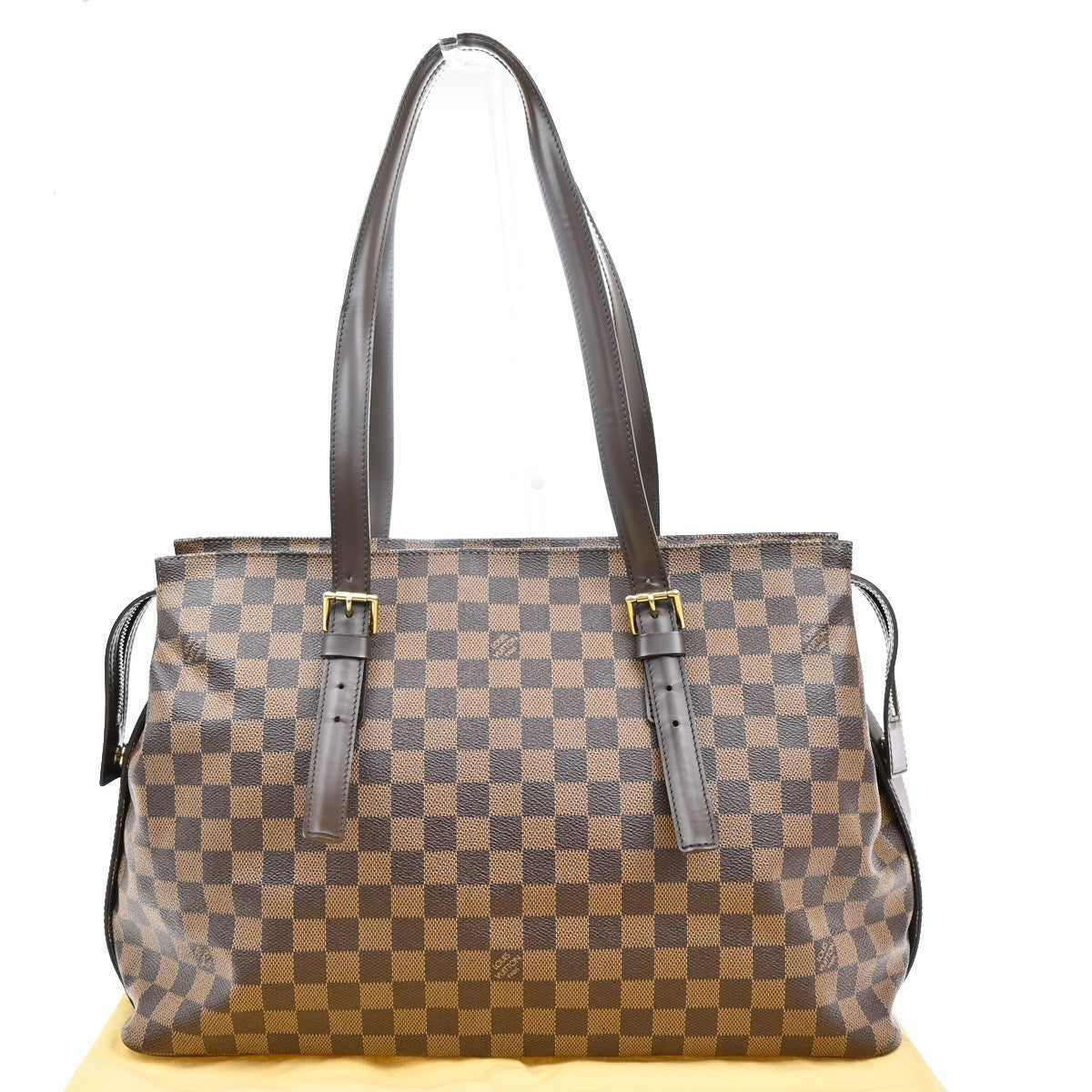 Louis Vuitton Chelsea Handbag Damier, BROWN, CANVAS, Tote bag
