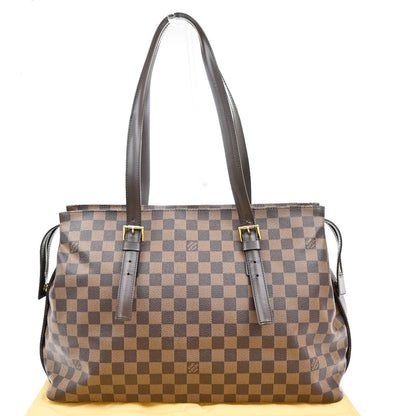 Louis Vuitton Chelsea Handbag Damier, BROWN, CANVAS, Tote bag