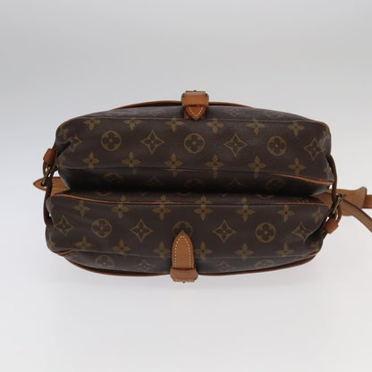 Louis Vuitton Saumur Handbag Monogram Canvas, BROWN, CANVAS, Handbag