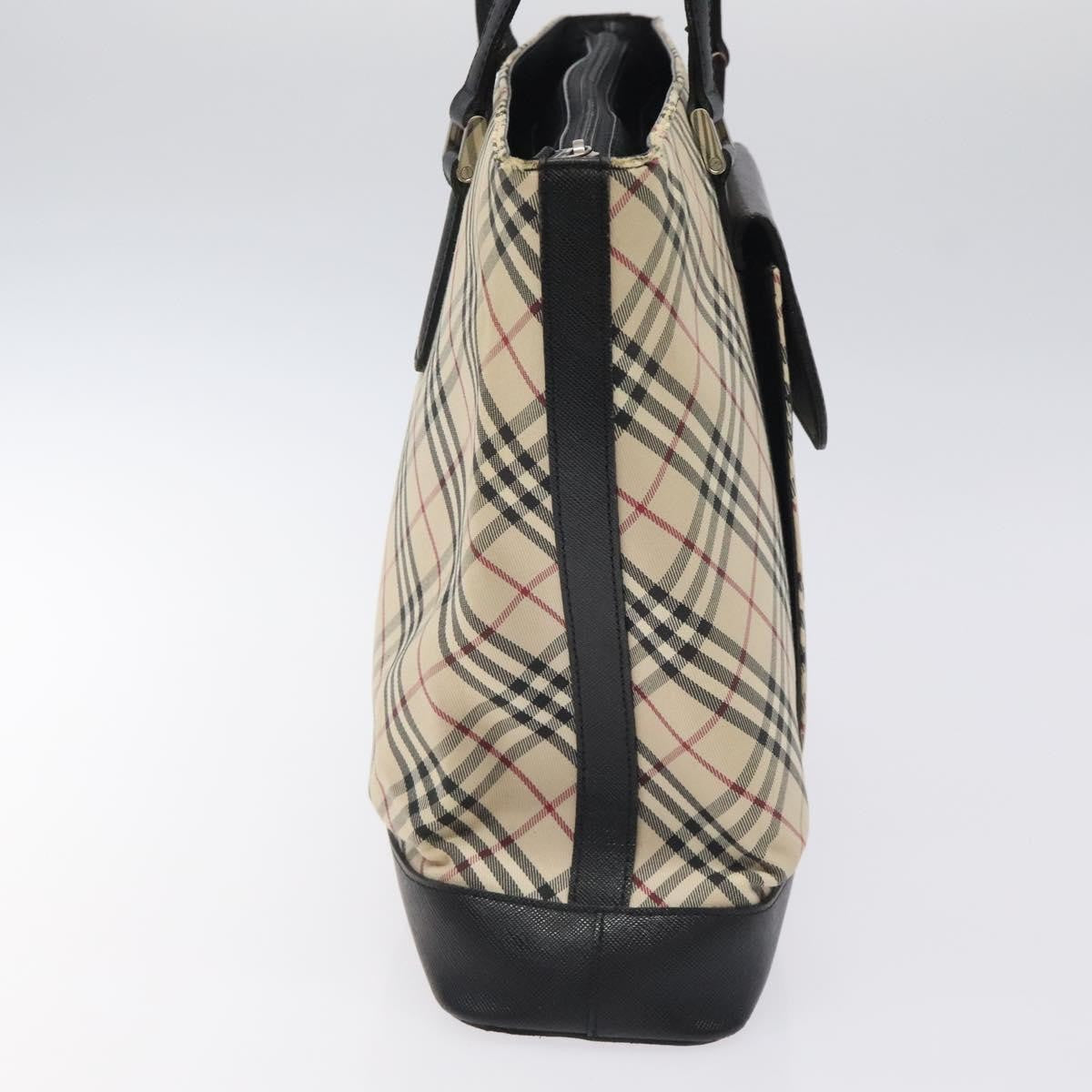 Burberry Nova Check Tote Canvas and Leather, BEIGE, CANVAS, Tote bag