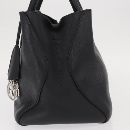 Christian Dior Open Bar Bag Leather, BLACK, LEATHER, Handbag