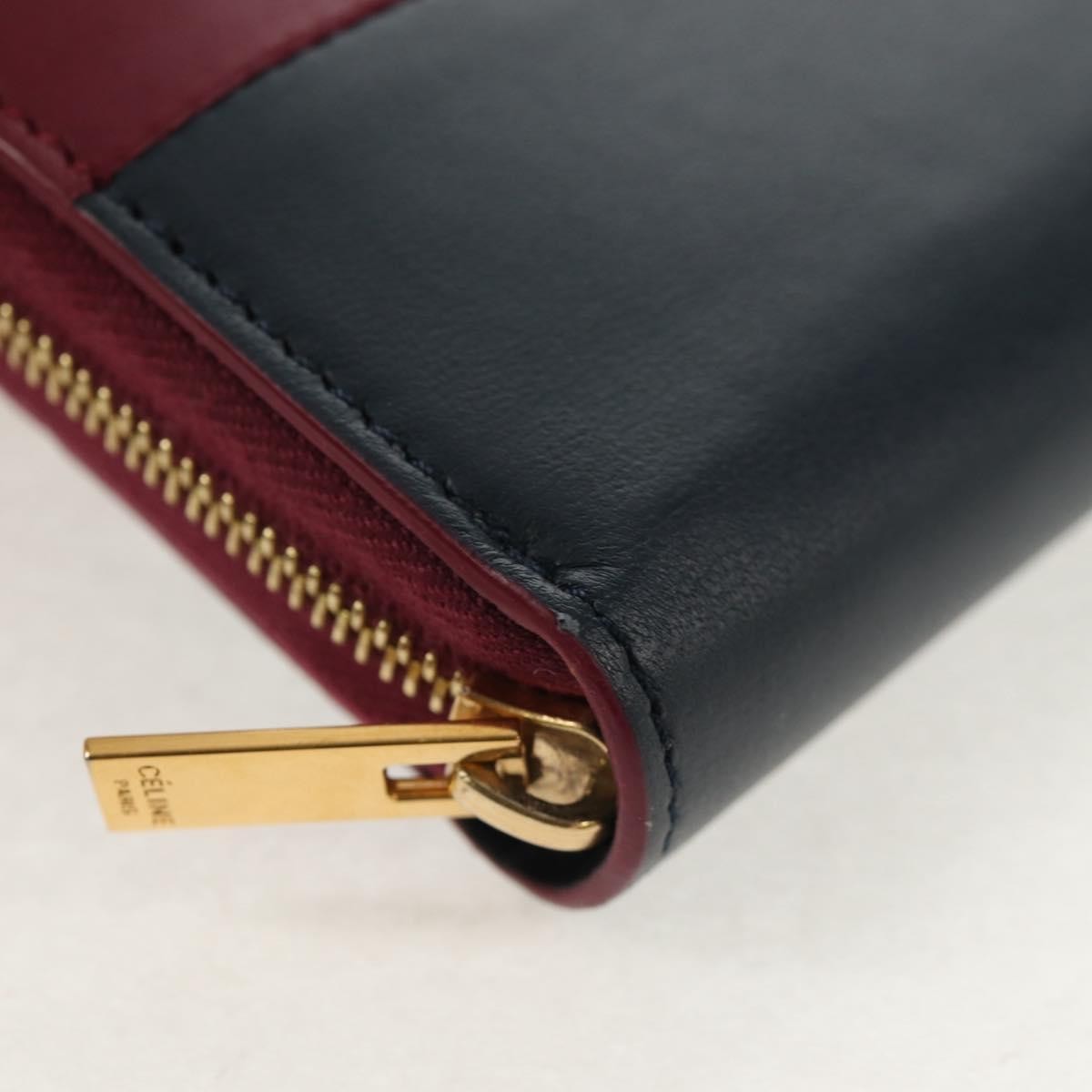 Celine Multifunction Flap Wallet Leather, BURGUNDY, LEATHER, Wallets