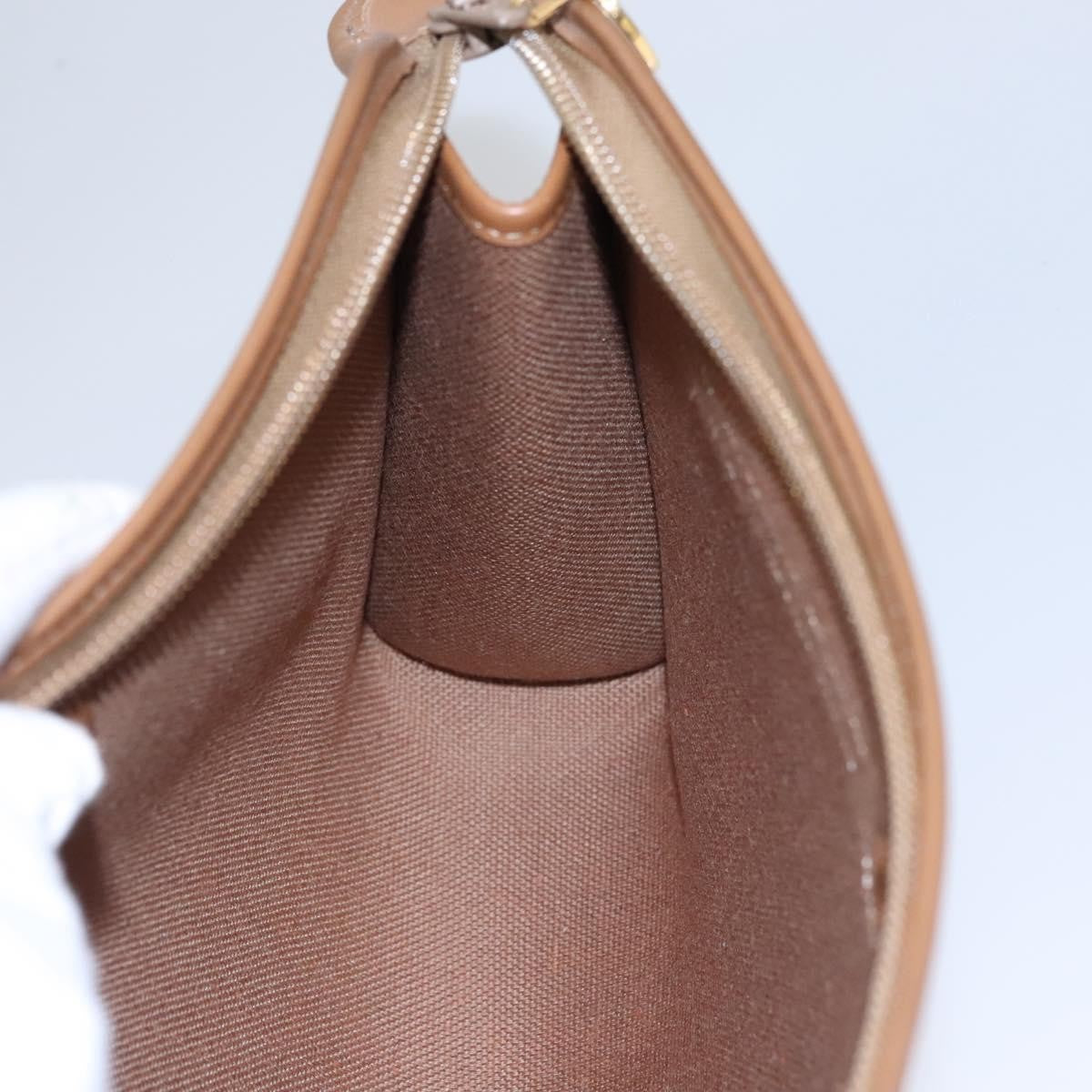 Christian Dior Vintage Honeycomb Zip Pouch Coated Canvas, BEIGE, PVC, Clutche & pouche