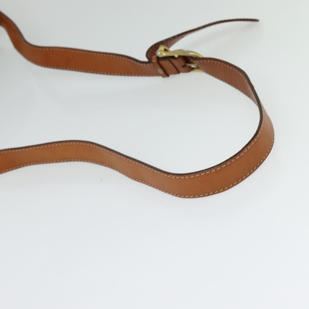 Celine Vintage Macadam Circle Logo Shoulder Bag Canvas and Leather, BROWN, CANVAS, Shoulder bag