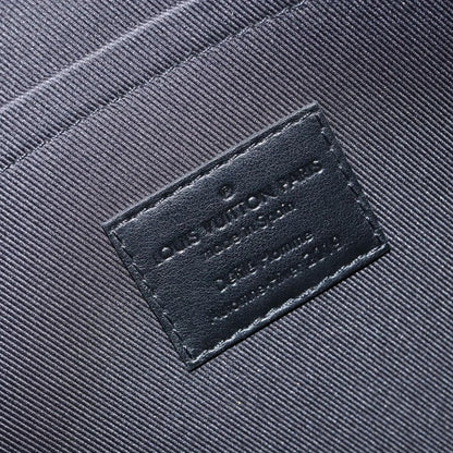 Louis Vuitton Pochette A4 Rainbow Taiga Leather, BLACK, LEATHER, Clutche & pouche