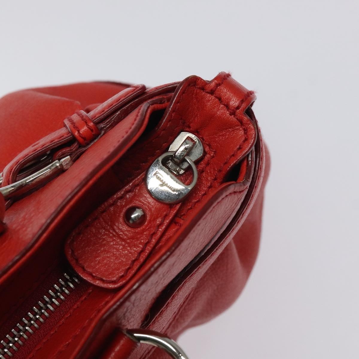 Salvatore Ferragamo Marisa Satchel Leather, RED, LEATHER, Shoulder bag