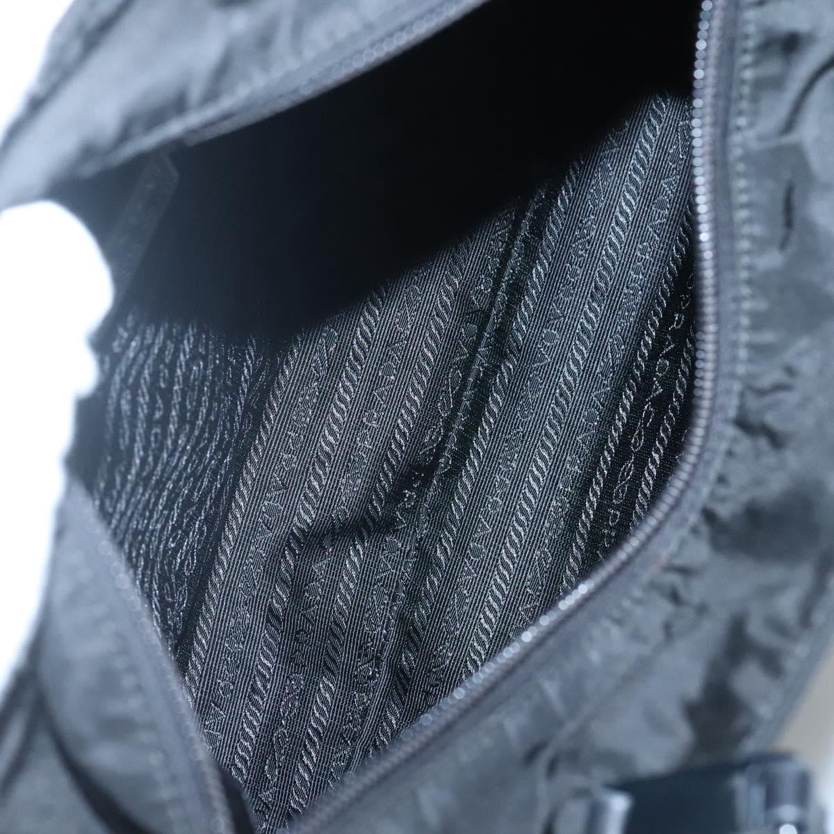 Prada Chain Shoulder Bag Tessuto, BLACK, NYLON, Shoulder bag