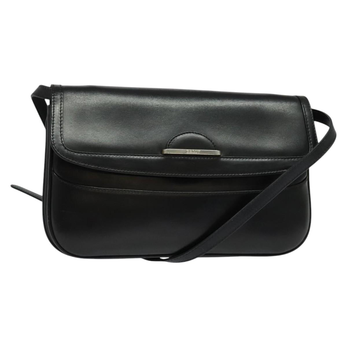 Bally Vintage Shoulder Bag Leather, Black, Leather, Shoulder Bag