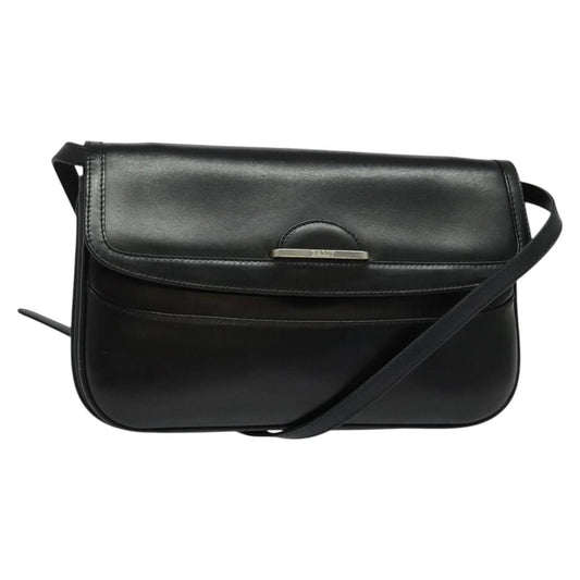 Bally Vintage Shoulder Bag Leather, Black, Leather, Shoulder Bag