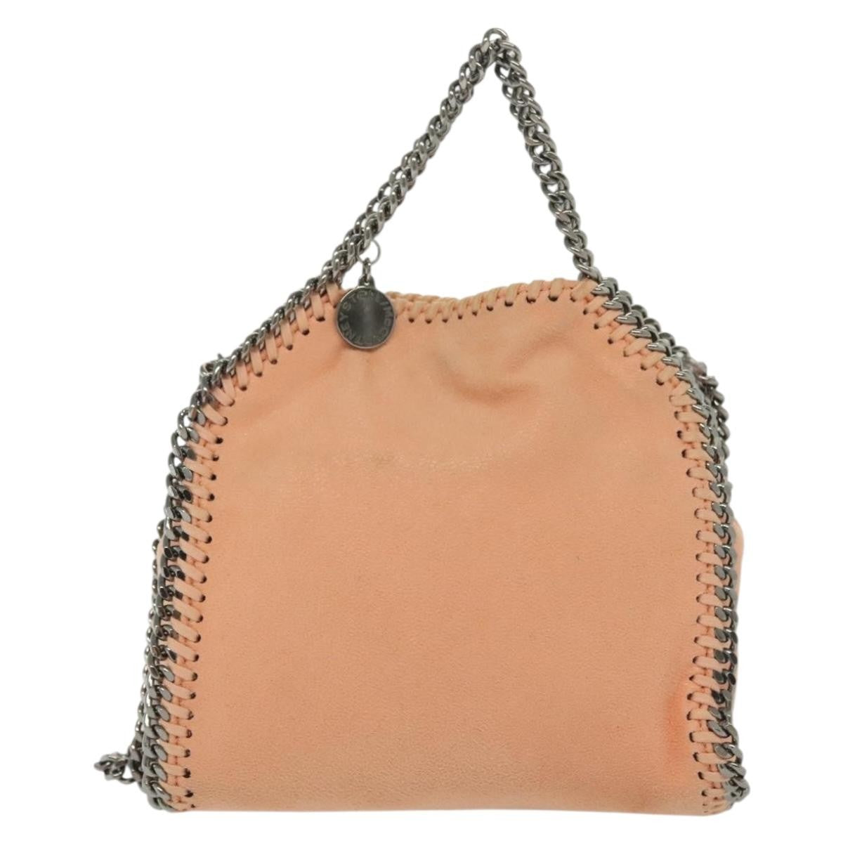 Stella McCartney Falabella Fold Over Crossbody Bag Suede, PINK, SUEDE, Shoulder bag