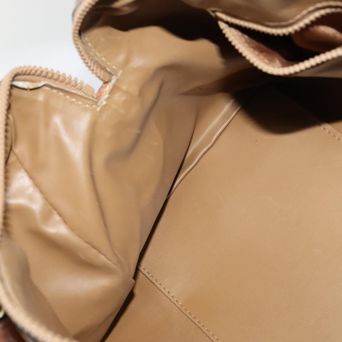 Celine Macadam Handbag Macadam with leather, BEIGE, CANVAS, Handbag