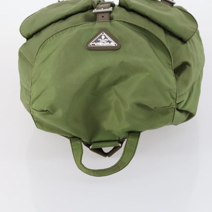 Prada Double Front Pocket Backpack Tessuto, KHAKI, NYLON, Backpack