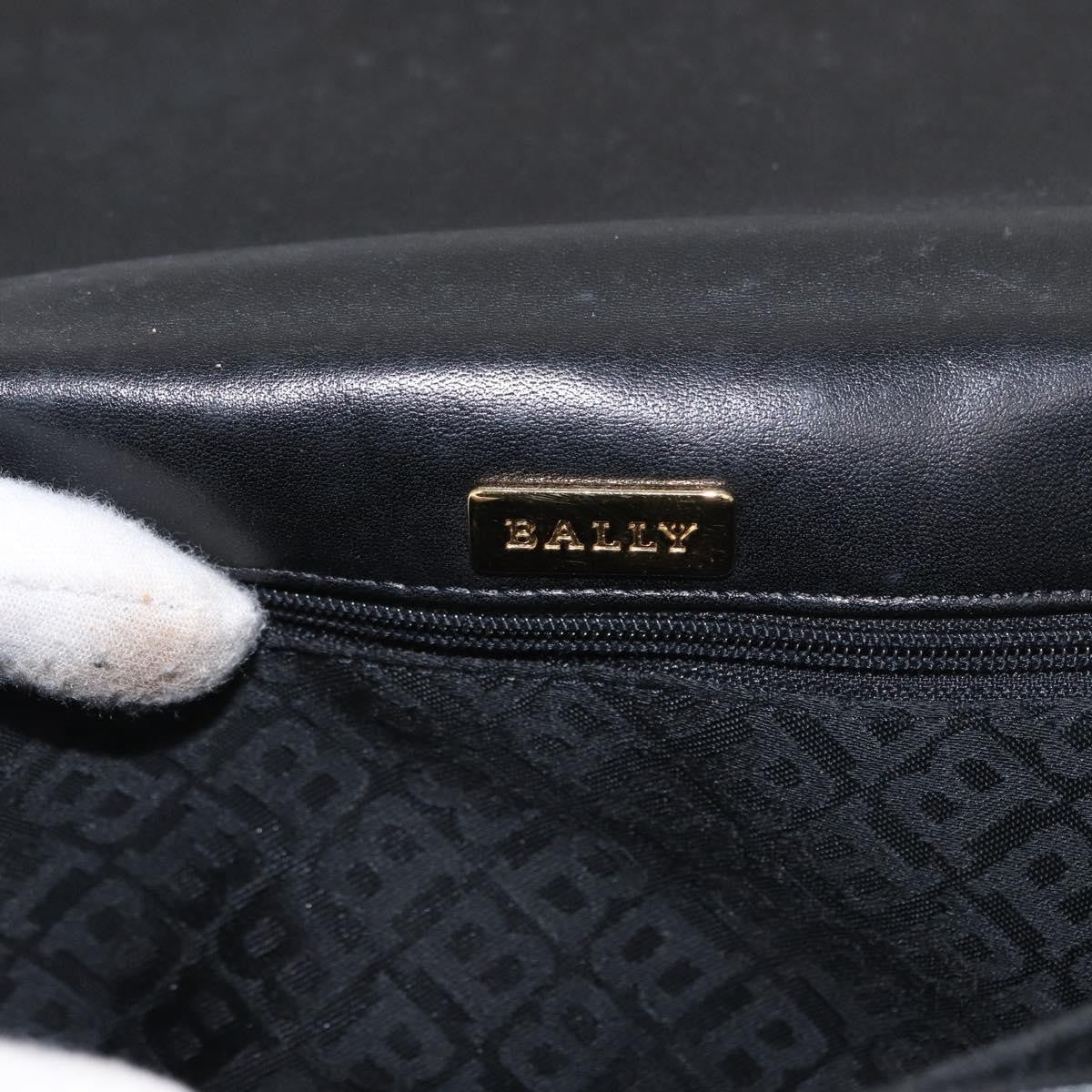 Bally Vintage Handbag Quilted Leather, BLACK, LEATHER, Handbag