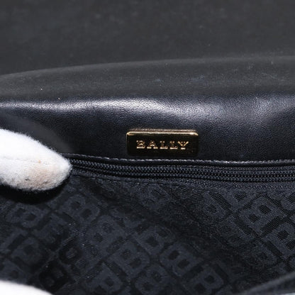 Bally Vintage Handbag Quilted Leather, BLACK, LEATHER, Handbag