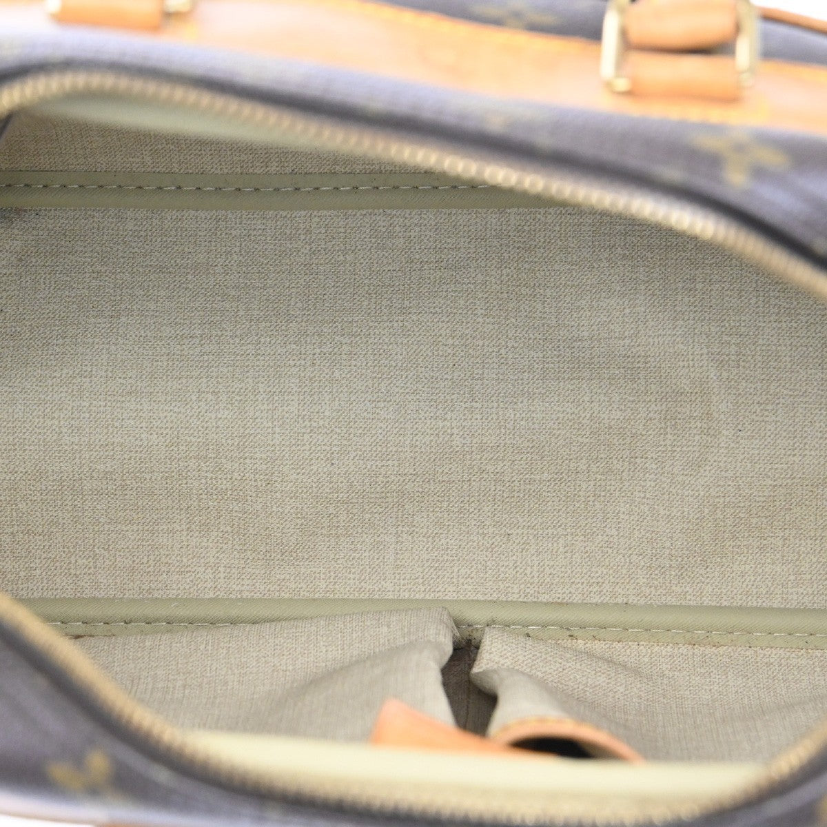 Louis Vuitton Deauville Handbag Monogram Canvas, BROWN, LEATHER, Handbag