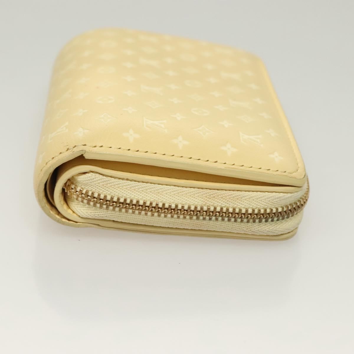 Louis Vuitton Lou Wallet Nanogram Leather, BEIGE, LEATHER, Wallets