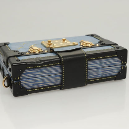 Louis Vuitton Petite Malle Handbag Epi Leather, BLUE, LEATHER, Shoulder bag