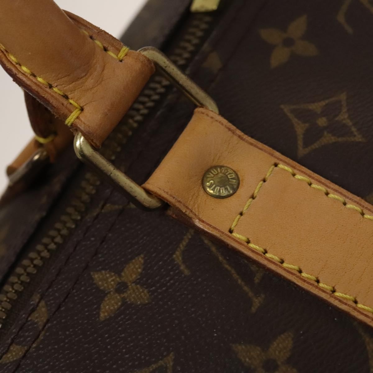 Louis Vuitton Keepall Bag Monogram Canvas, BROWN, CANVAS, Travel bag