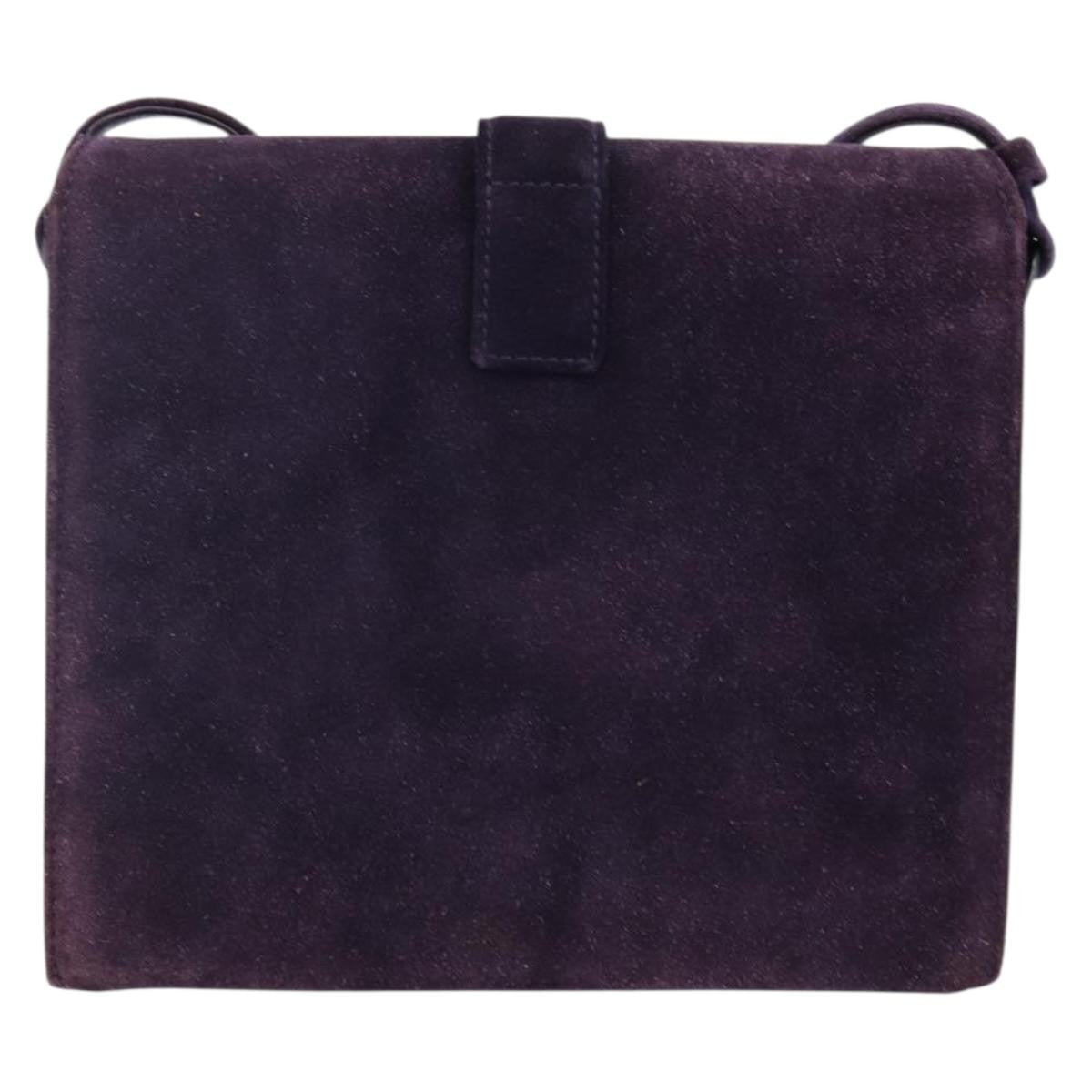 Chanel Flap Clutch Shearling, PURPLE, SUEDE, Clutche & pouche