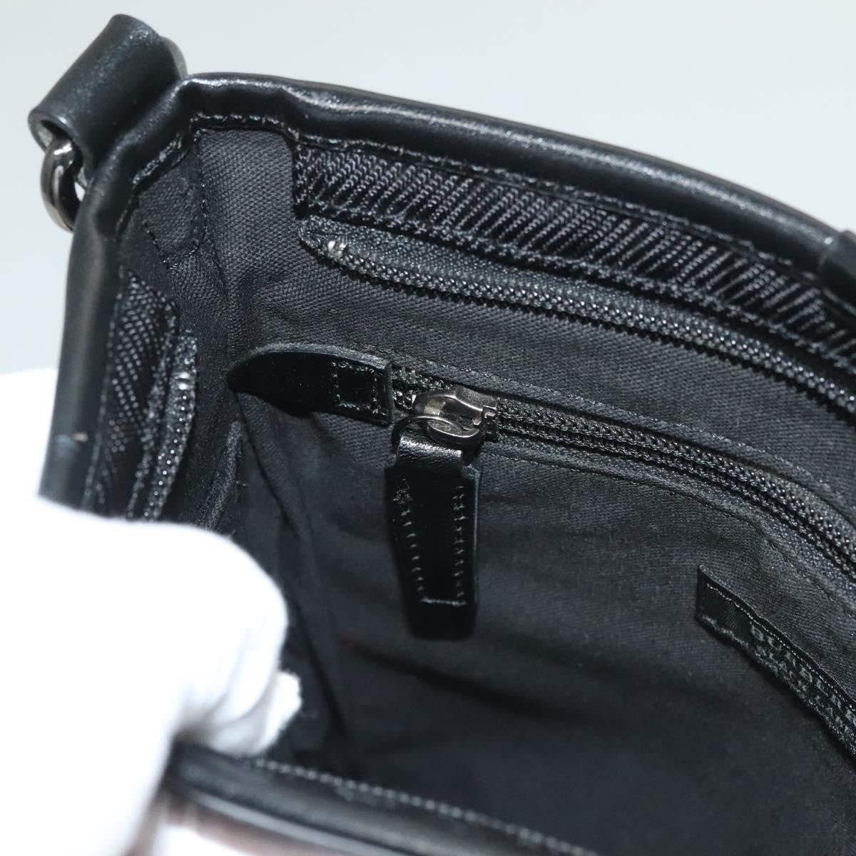 Burberry Front Pocket Messenger Bag Haymarket Canvas, BLACK, CANVAS, Shoulder bag