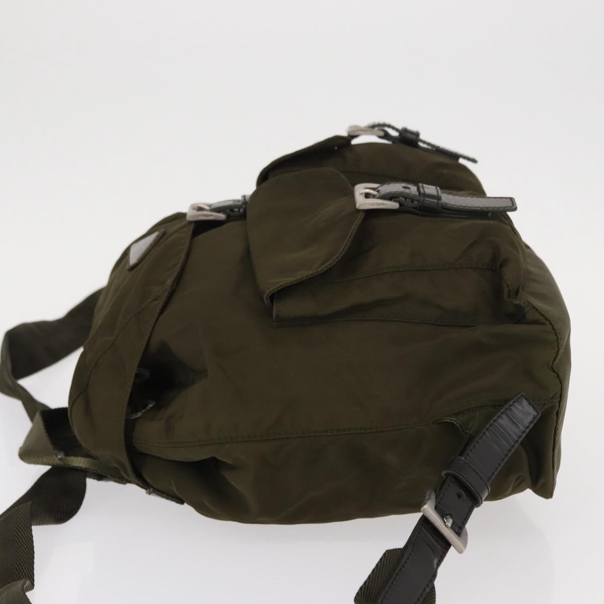 Prada Double Front Pocket Backpack Tessuto, KHAKI, NYLON, Backpack