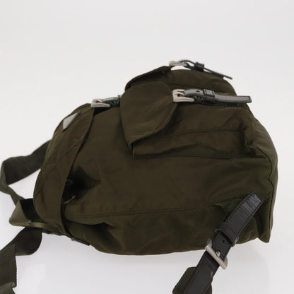 Prada Double Front Pocket Backpack Tessuto, KHAKI, NYLON, Backpack