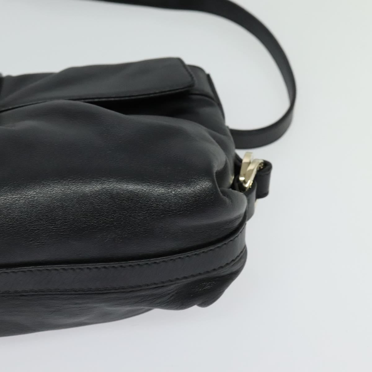 Bvlgari Chandra Flap Shoulder Bag Leather, BLACK, LEATHER, Shoulder bag