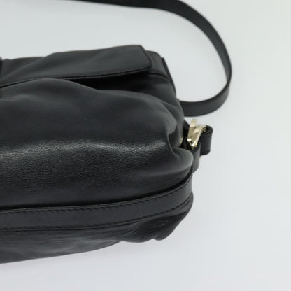Bvlgari Chandra Flap Shoulder Bag Leather, BLACK, LEATHER, Shoulder bag