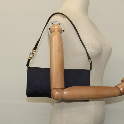 Salvatore Ferragamo Gancini handbag Canvas, NAVY, CANVAS, Handbag