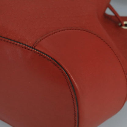 Gucci Bright Bucket Bag Diamante Leather, ORANGE, LEATHER, Handbag