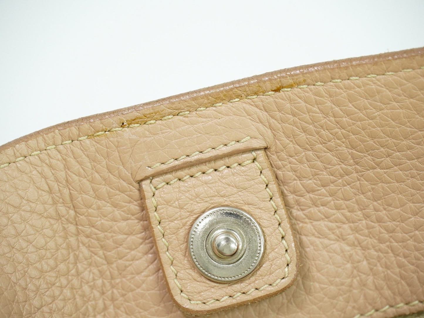 Prada Shopping Tote Vitello Daino, BEIGE, LEATHER, Tote bag