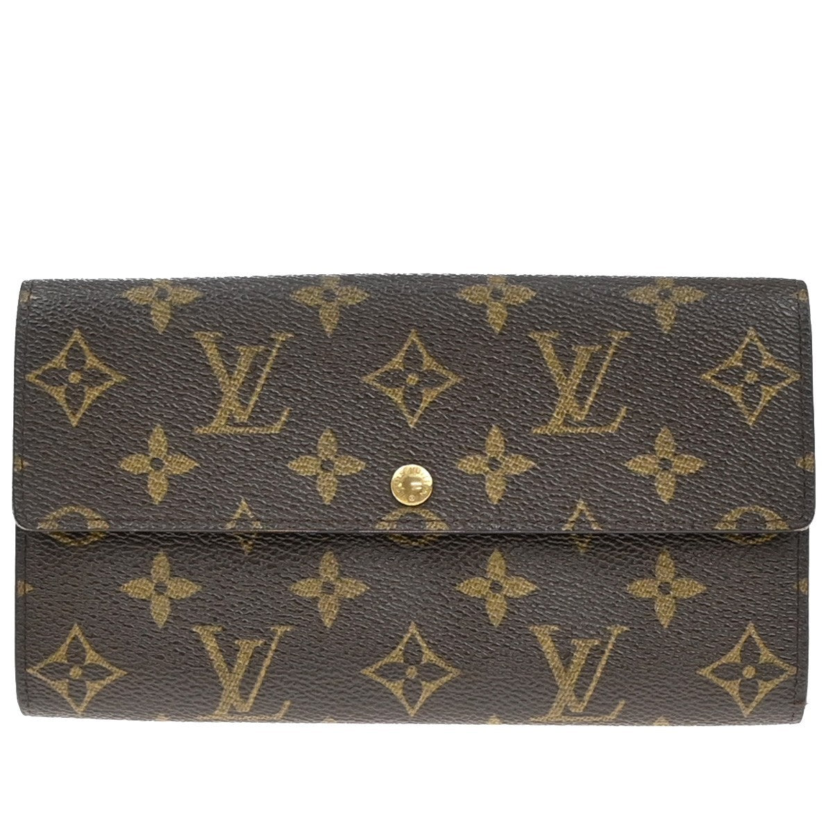 Louis Vuitton Vintage Sarah Wallet Monogram Canvas, BROWN, LEATHER, Wallets