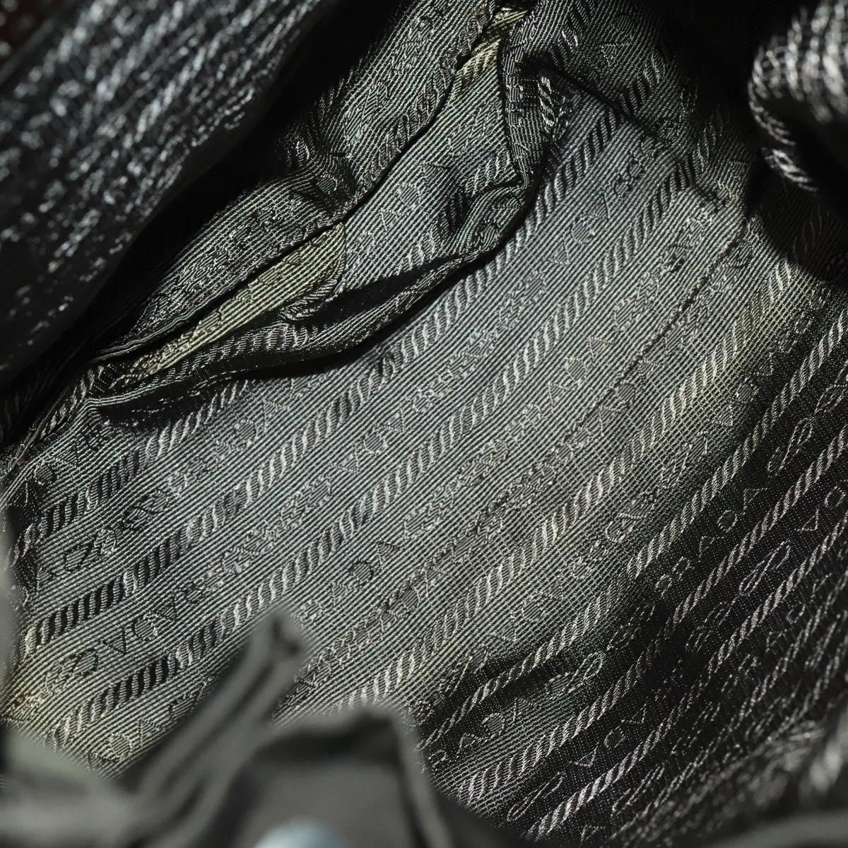 Prada Double Pocket Drawstring Backpack Nylon with Studded Detail, KHAKI, NYLON, Backpack