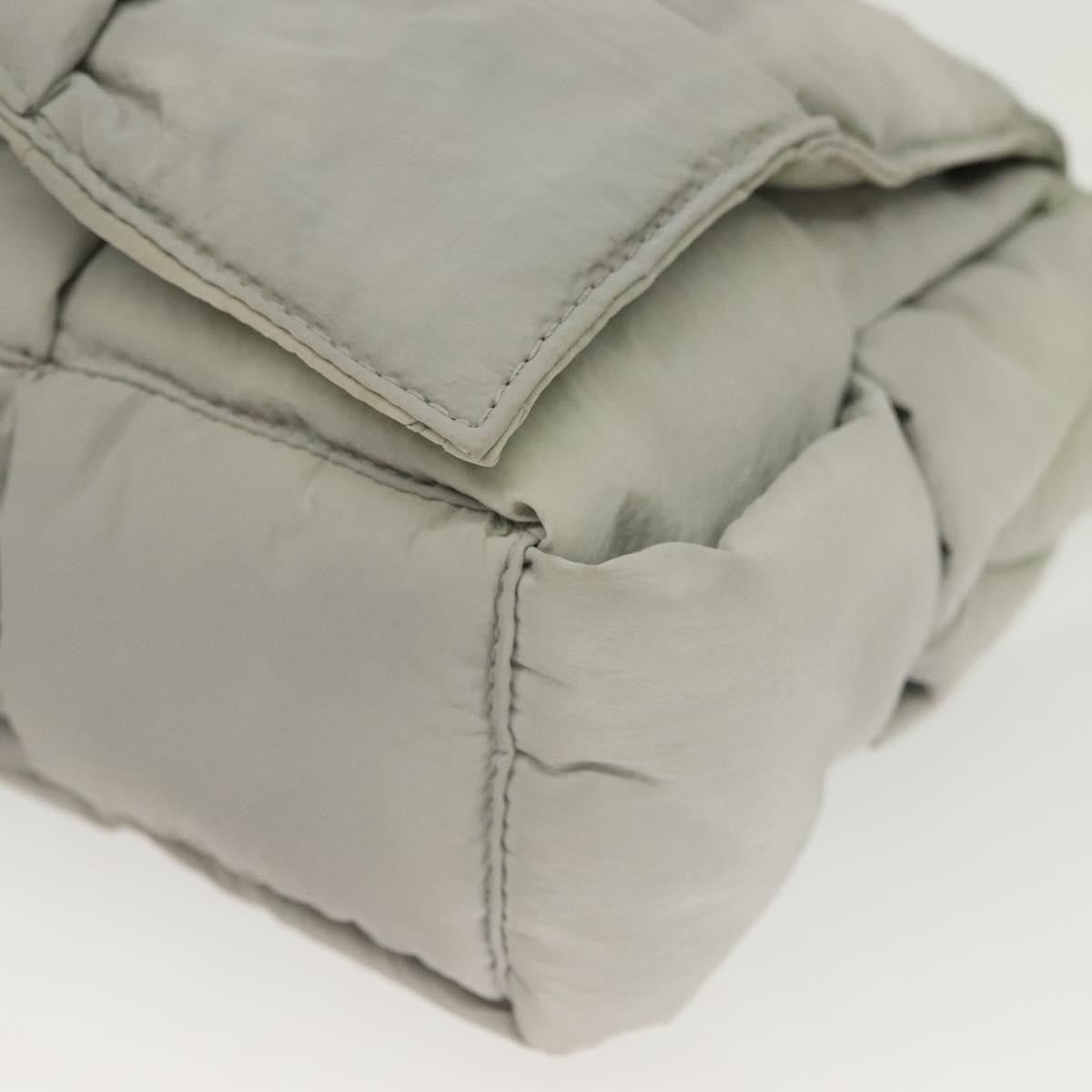 Bottega Veneta Padded Tech Cassette Crossbody Bag Intrecciato Nylon, GRAY, NYLON, Crossbody bag