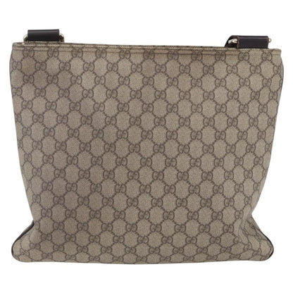Gucci Zip Top Messenger Bag GG Coated Canvas, BEIGE, PVC, Shoulder bag